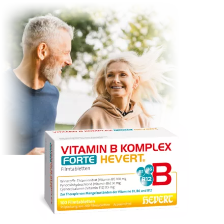 Vitamin B1, B6, B12 hochdosiert mit Vitamin B Komplex forte Hevert